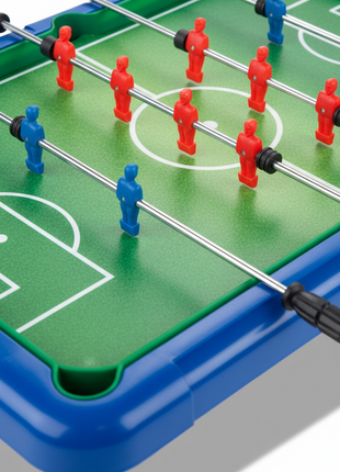 Action juego 6 en 1 detalle fútbol mesa figuras jugadores campo verde marco azul
