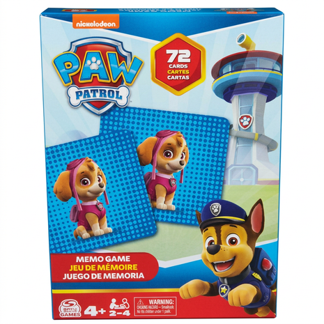 Juego de memoria Paw Patrol en su caja