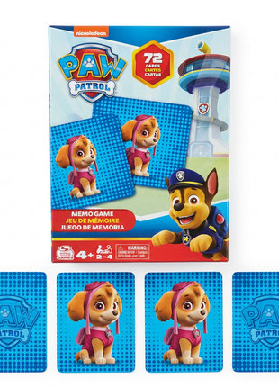 Juego de memoria Paw Patrol en vista cenital