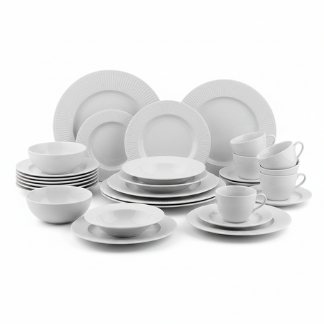 Juego Vajilla 30pzs Blanco SIB HC - piezas completas