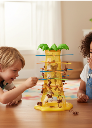 Tumblin' Monkeys juego de habilidad - niños jugando en familia, diversión y concentración desde 3 años