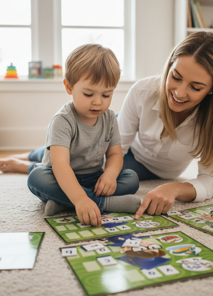 Jugando y Leyendo – aprender a leer jugando – fichas de letras y tableros – juego educativo para niños