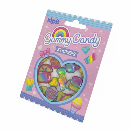 Kipit Gummy Candy Stickers – Mismo ángulo fondo blanco