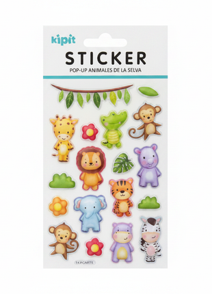 Kipit Sticker Animales Selva frontal