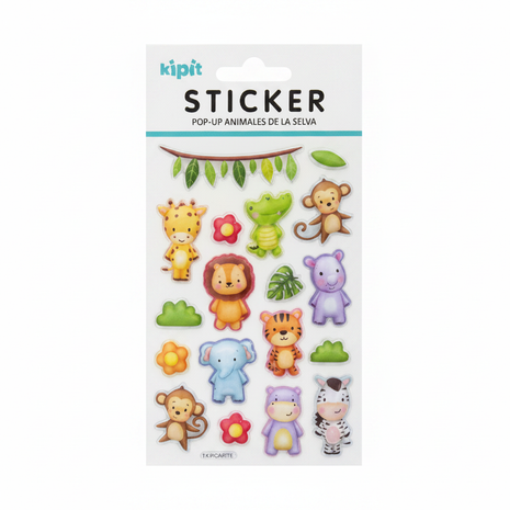 Kipit Sticker Animales Selva frontal