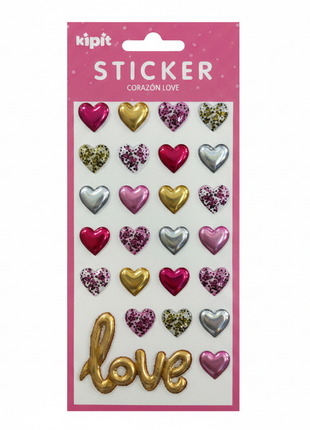 Kipit Sticker Corazón Love frontal