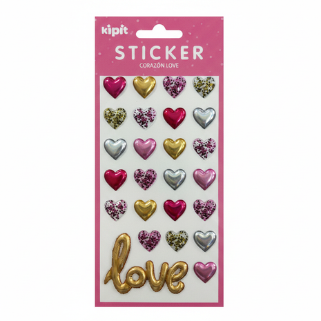 Kipit Sticker Corazón Love frontal