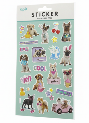 Kipit Sticker Perro Cool tres cuartos