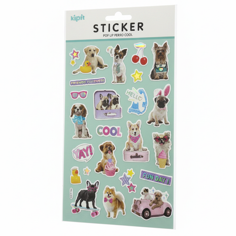 Kipit Sticker Perro Cool tres cuartos