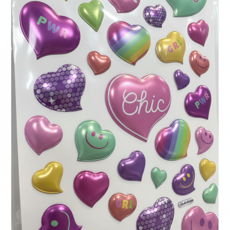 Kipit Sticker Pop Up Corazon – Detalle macro fondo blanco