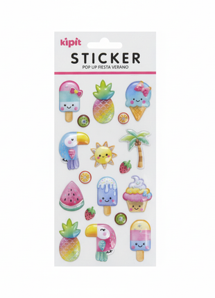 Kipit Sticker Verano flat lay