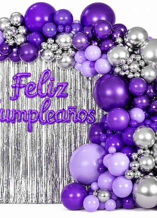 Kit morado guirnalda