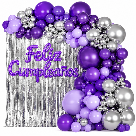 Kit morado guirnalda