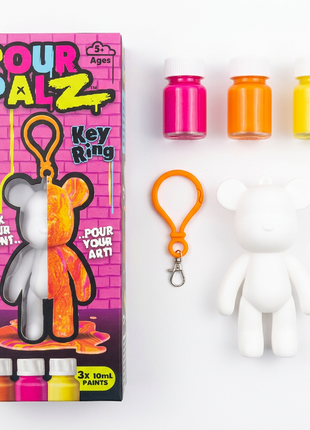 Kit Pour Palz con oso llavero y pinturas