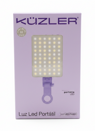 LUZ LED PORTATIL BATERIA INTEGRADA 3 TONOS KUZLER LILA