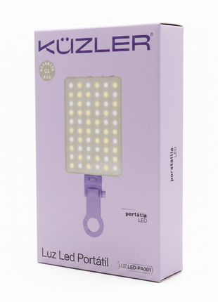 LUZ LED PORTATIL BATERIA INTEGRADA 3 TONOS KUZLER LILA