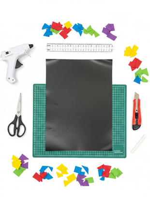 Lámina EVA negra flat lay craft