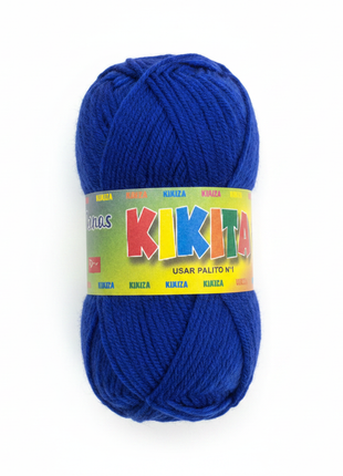 Lana KIKITA azul fondo blanco