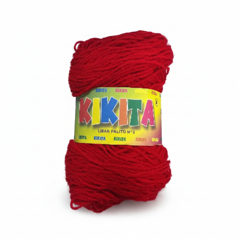 Lana KIKITA roja fondo blanco
