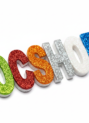 Letras Foami Glitter Medianas - Macro OCSHOP