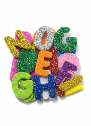 Letras Foami Glitter Pequeñas - Macro