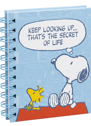 Libreta Snoopy vista en ángulo