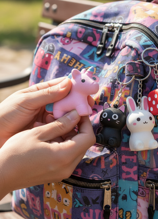 OC Shop llavero squishy kawaii accesorio mochila bolso antiestrés diseños divertidos