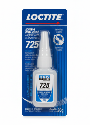 Loctite 725 – adhesivo cianoacrilato 20g en blíster azul original – pegamento instantáneo de alta resistencia para goma y plástico