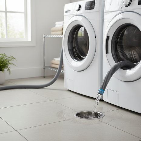 Manguera flexible en uso