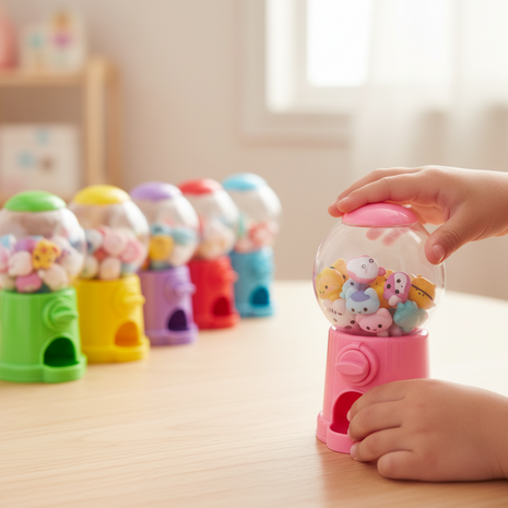 Mini máquina borradores kawaii niños diversión sorpresa figuras