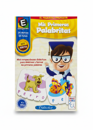 Mis Primeras Palabritas El Pequeño Profesor – 101 fichas 24 motivos – deletrear y formar palabras – 4 años