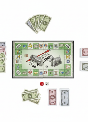 Monopoly Viaje flat lay