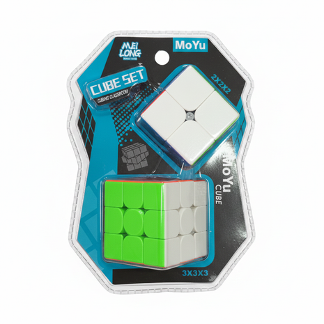 MoYu Cube Set 2x2 + 3x3 – cubos de velocidad stickerless – giro suave – pack ideal para principiantes