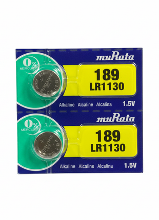 muRata LR1130 pilas fondo blanco