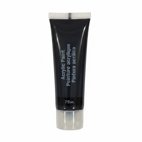 Pintura acrílica negra 75ml tubo profesional color intenso para manualidades y bellas artes Perú

