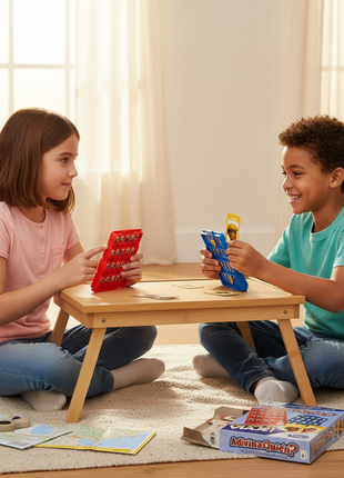 Niños jugando Adivina Quién Viaje