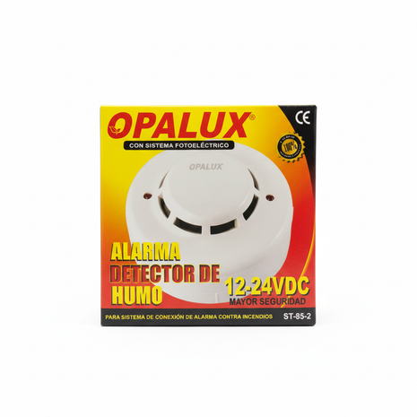 Opalux Alarma Detector de Humo ST-85-2 - Fondo Blanco