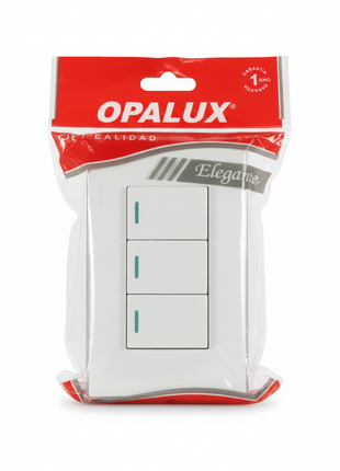 INTERRUPTOR OPALUX TRIPLE ENCHUFE