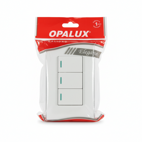 INTERRUPTOR OPALUX TRIPLE ENCHUFE