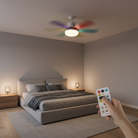 Opalux Foco Ventilador en uso