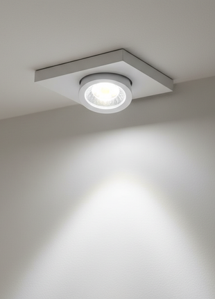 Opalux LED dicroico GU10 9W – instalado en spot empotrado – iluminación blanca brillante para hogar y oficina

