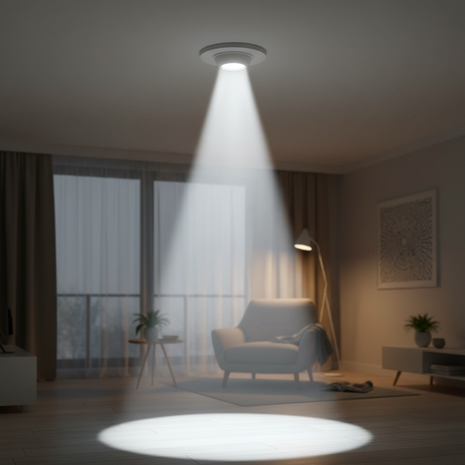Opalux MR16 9W LED en uso