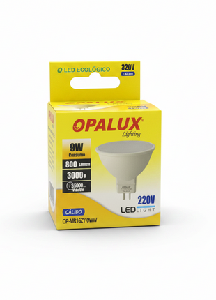 FOCO LED DICROICO LUZ CALIDA - 9W GU5.3