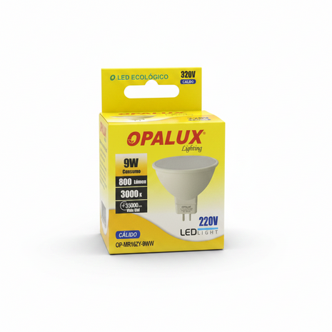 FOCO LED DICROICO LUZ CALIDA - 9W GU5.3