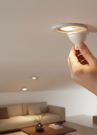 FOCO LED DICROICO LUZ CALIDA - 9W GU5.3