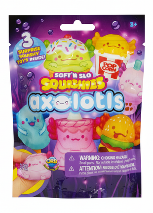 ORB Squishies Axolotls — bolsa frontal
