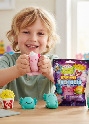 ORB Squishies Axolotls — lifestyle jugando