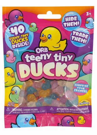 ORB Teeny Tiny Ducks 40 patitos goma colores coleccionables escóndelos intercámbialos