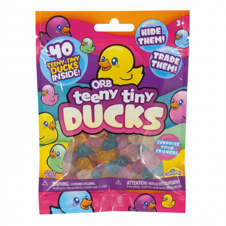 ORB Teeny Tiny Ducks 40 patitos goma colores coleccionables escóndelos intercámbialos