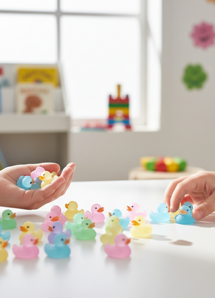 ORB Teeny Tiny Ducks juego colección patitos miniatura colores pastel niños 3 añosd